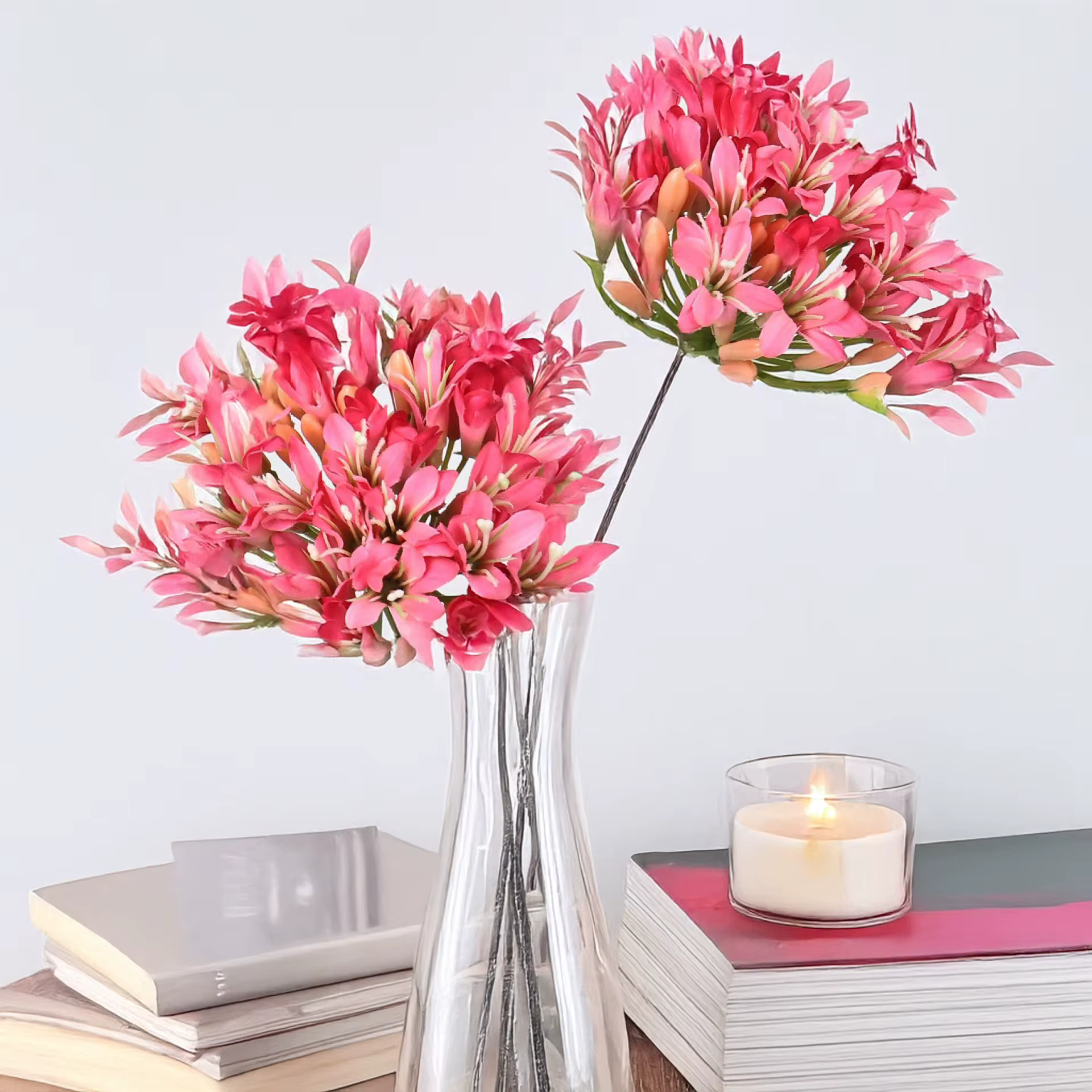 Arrangement Floral Faux fleur d'agapanthus artificielle de 30 pouces