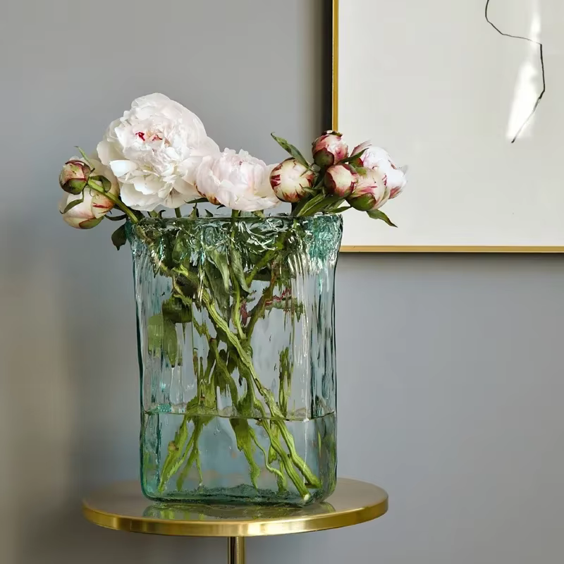 Vase en verre d'art haut de gamme importé d'espagnol