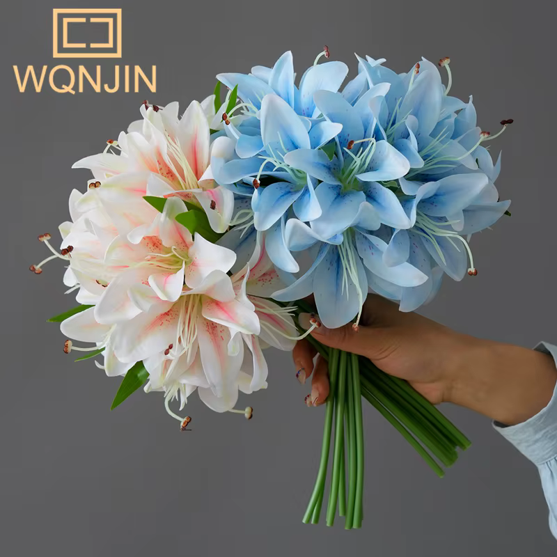 1 paquet de 20 fleurs de Simulation de lys pour la décoration de la maison