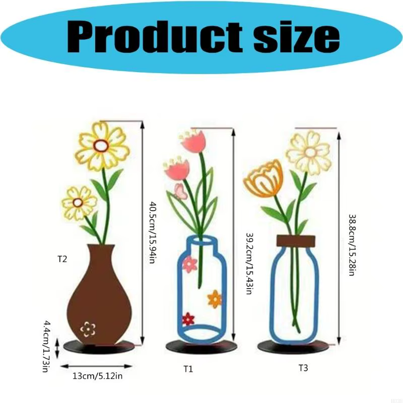 Vase à fleurs en métal