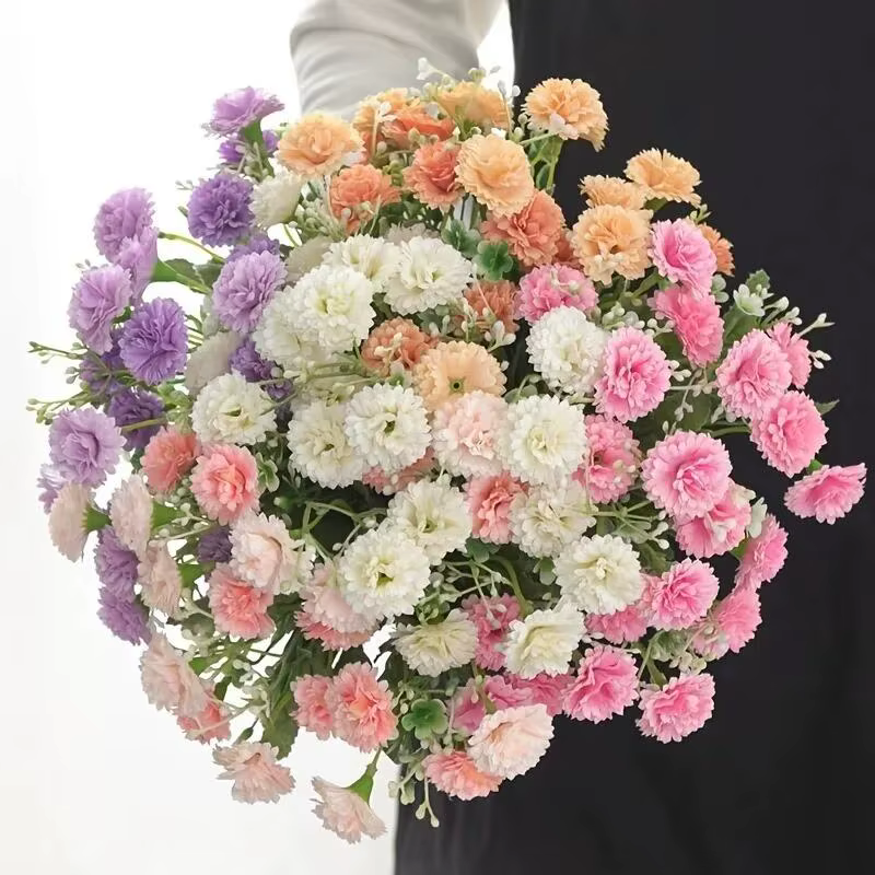 Bouquet de Fleurs Artificielles Roses dans un Vase
