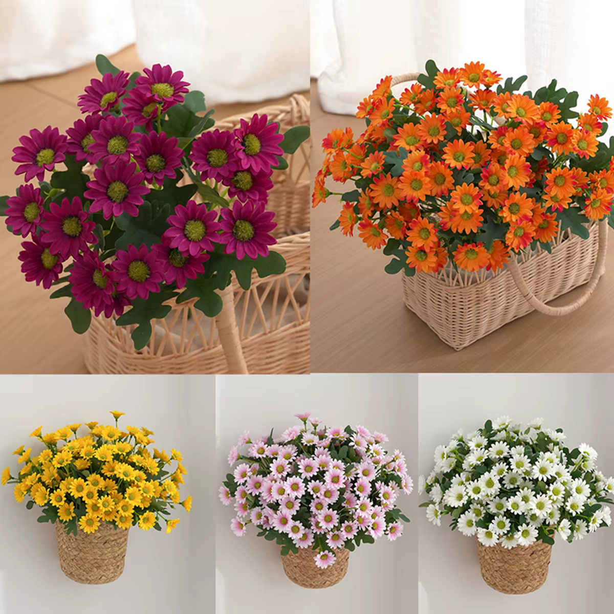 Fleur artificielle Soie Daisy De Noël Automne Décoration Vase Accueil table En Plein Air Jardin Mariage BRICOLAGE Mariée Bouquet Haute Qualité