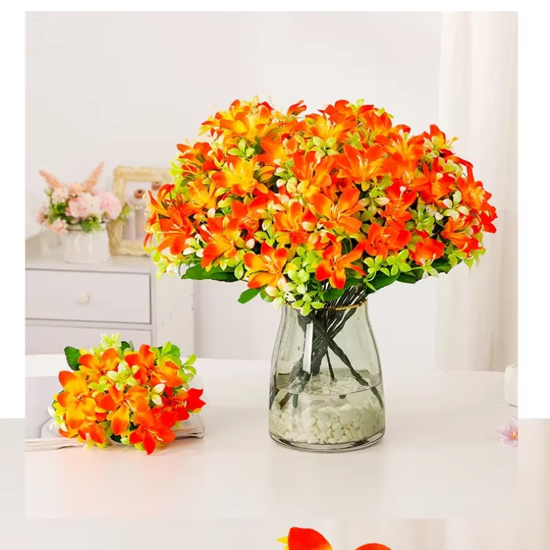 InjSimulation-Bouquet de Lys Artificiel Jaune
