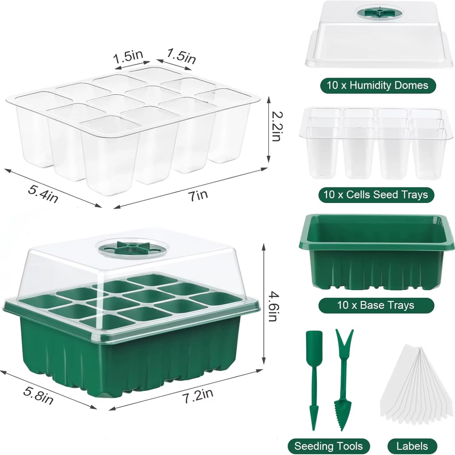 Plateau de démarrage de graines avec trou de Ventilation