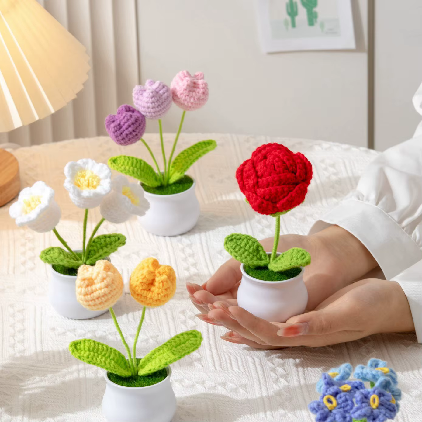 Bouquet de fleurs au Crochet faites à la main