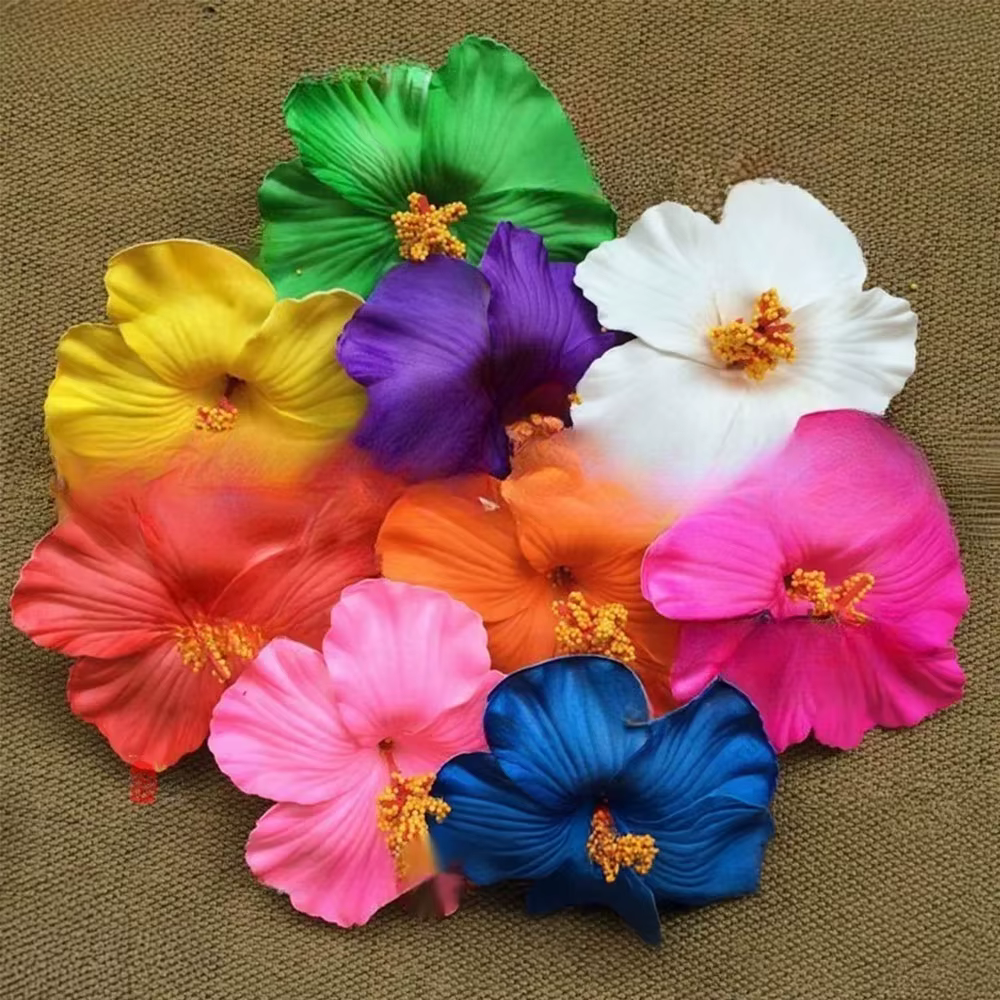 Pince à cheveux fleur d'hibiscus style bohème pour femme, accessoire de coiffure pour bord de mer, plage, station balnéaire