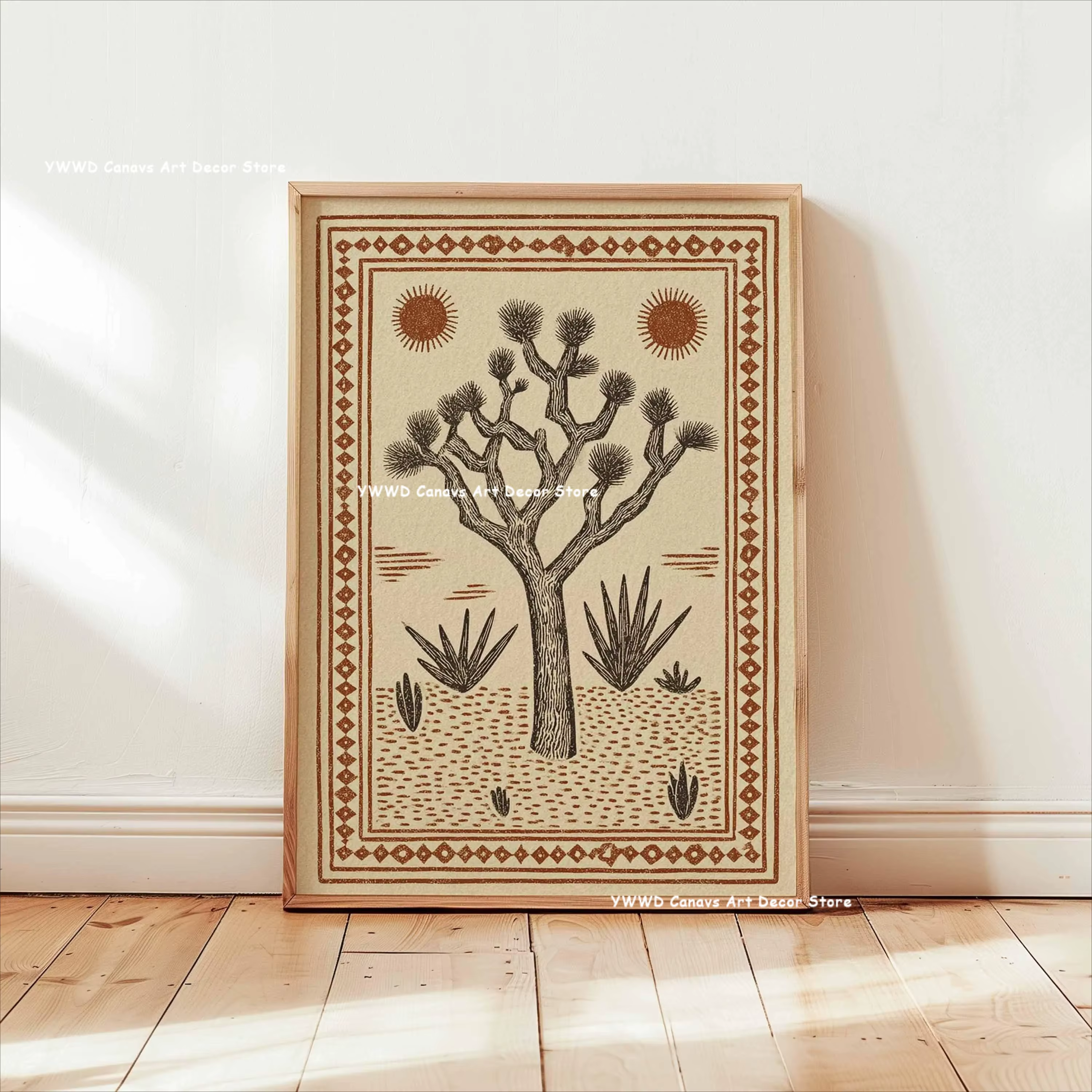 Affiche sur toile Cactus du Désert Bohème
