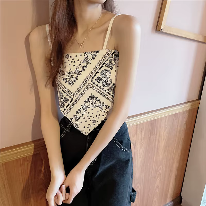 Femme Sexy Floral débardeurs femmes Corset Femme nouveau Style réservoirs culture Camisole mode tricot Camis haute rue irrégularité gilet