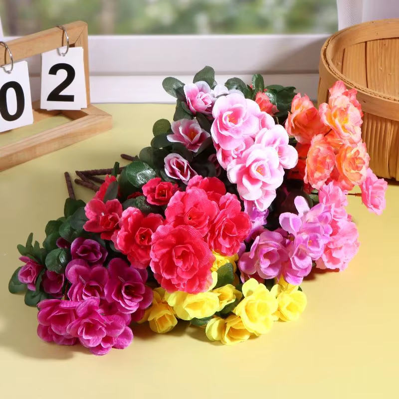 Bouquet de fleurs d'azalées artificielles