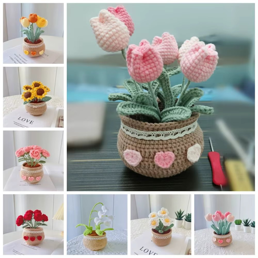 Kit de fleurs au crochet unique