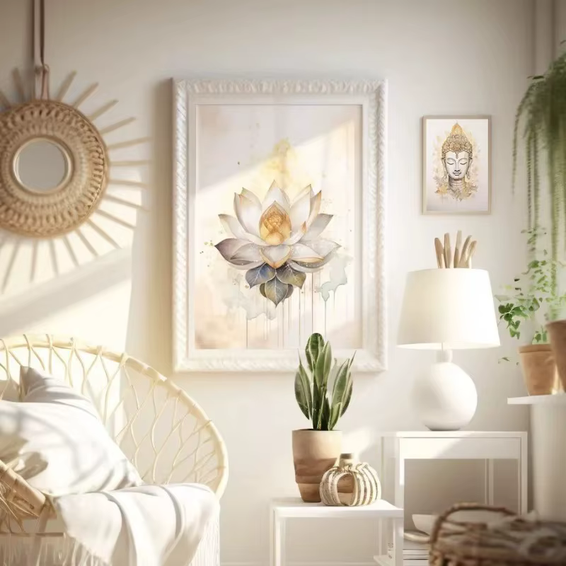 Arbre de vie bouddha fleur de Lotus Zen Yoga méditation spirituelle Vintage mur Art affiche impression toile peinture pour chambre décor à la maison