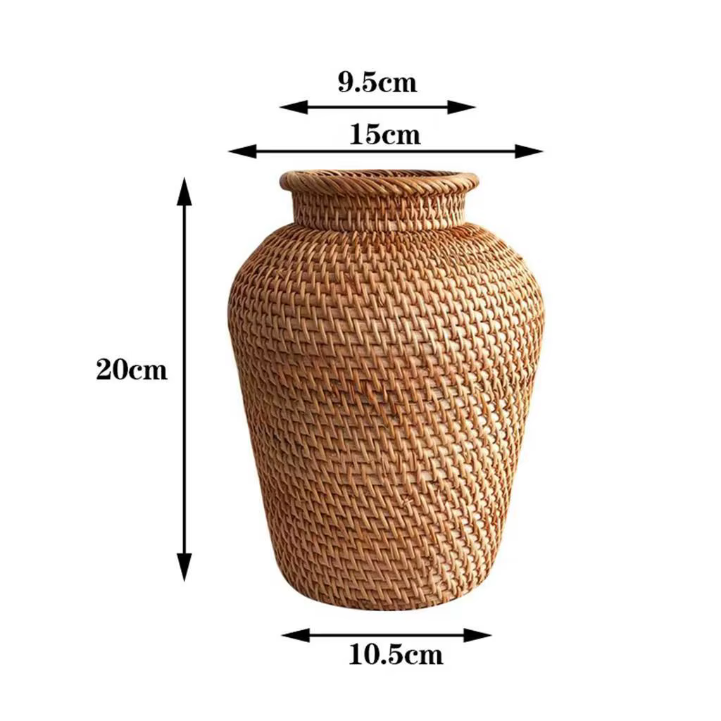Vase en rotin branche Pot de fleur rustique