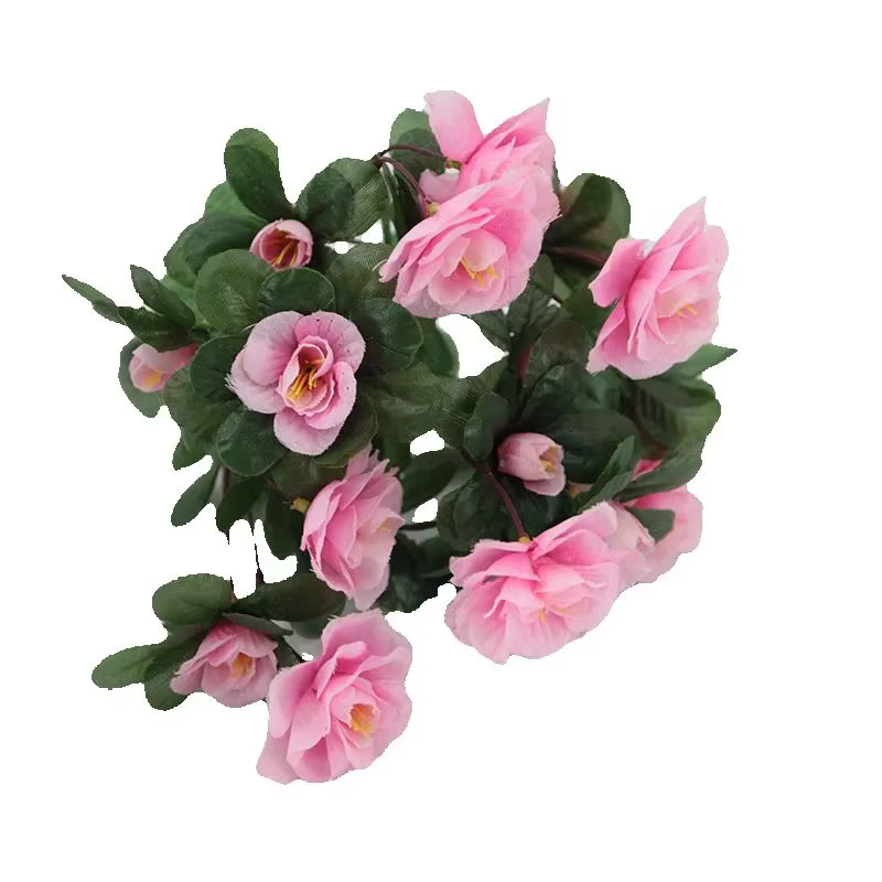 Bouquet de fleurs d'azalée artificielles, 21 têtes, injRhododendron, 10 pièces
