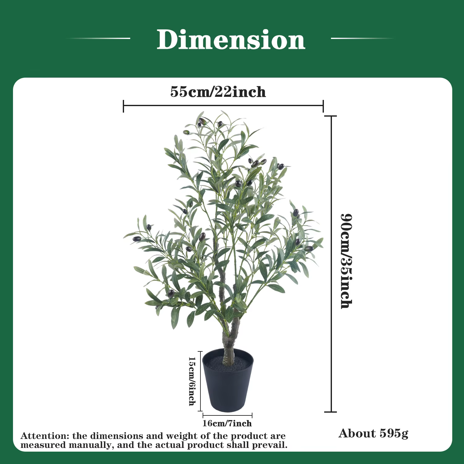 Olive artificielle Uflower avec Pot