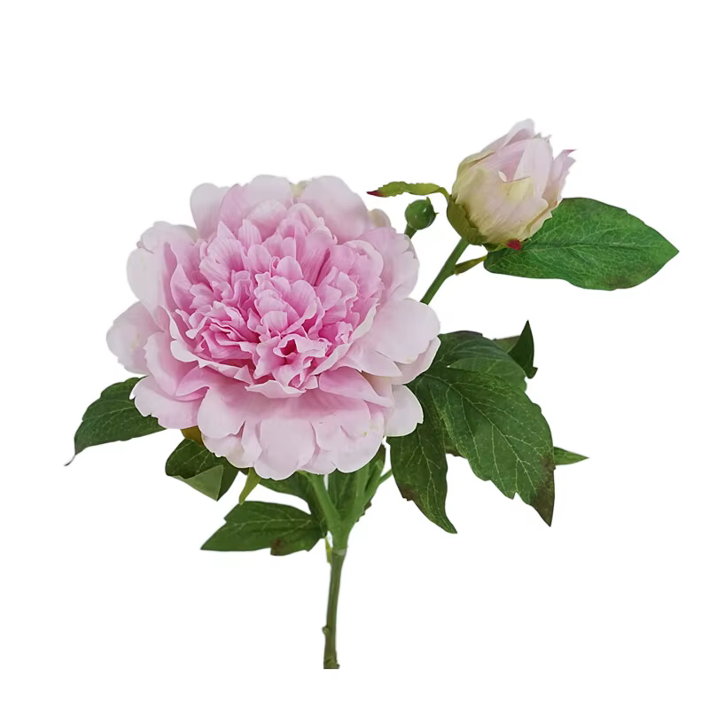 2 têtes de fleurs artificielles pivoine hydratante vraie touche fausses