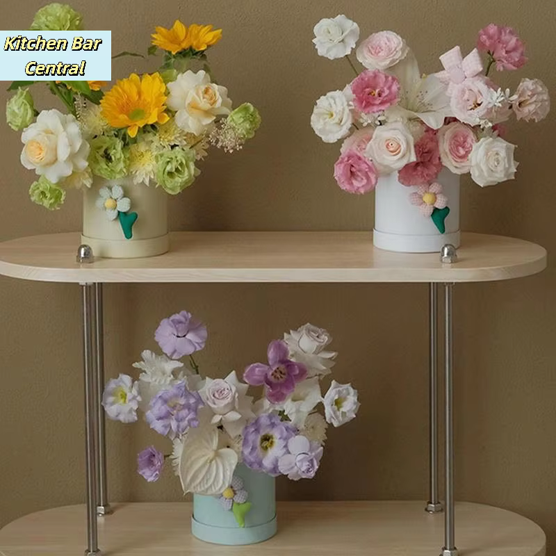 【Boîte-cadeau ronde pour fleurs