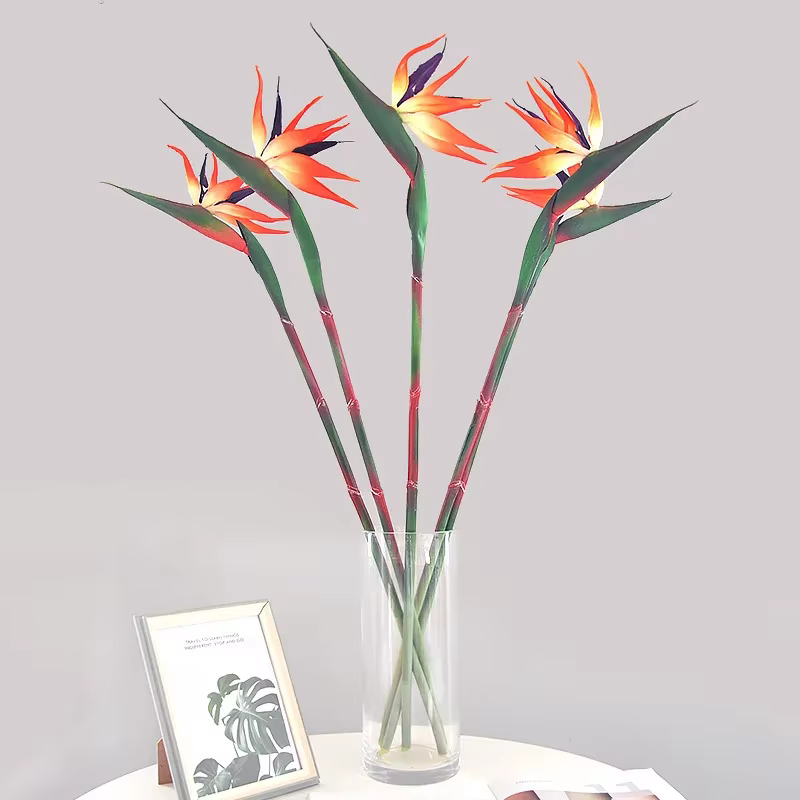 Fleur artificielle d'oiseau de paradis pour la décoration de mariage
