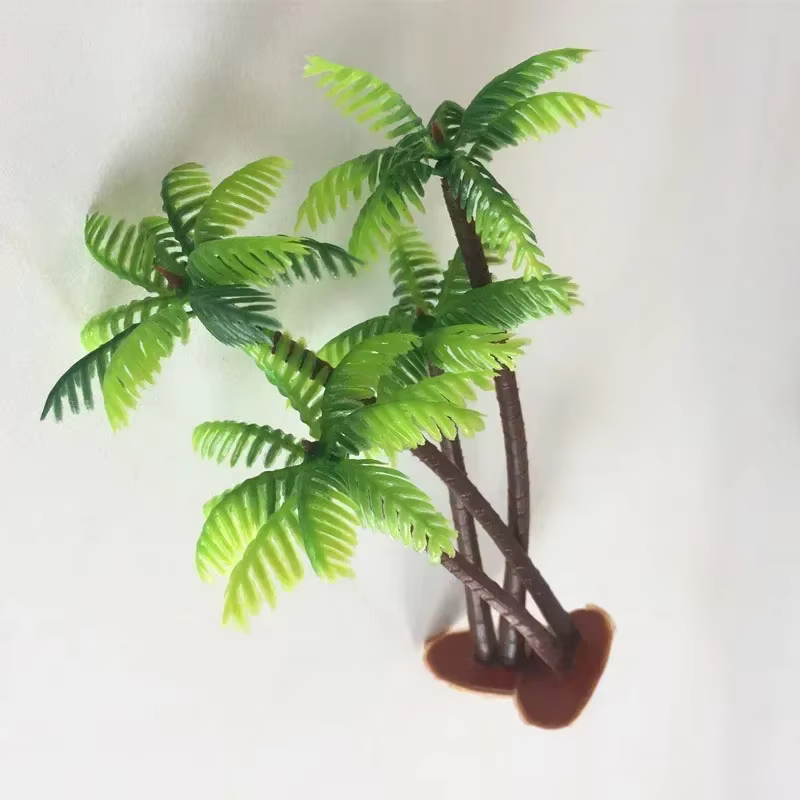 5 pièces Mini plastique cocotier plante artisanat Micro paysage Aquarium décor bricolage