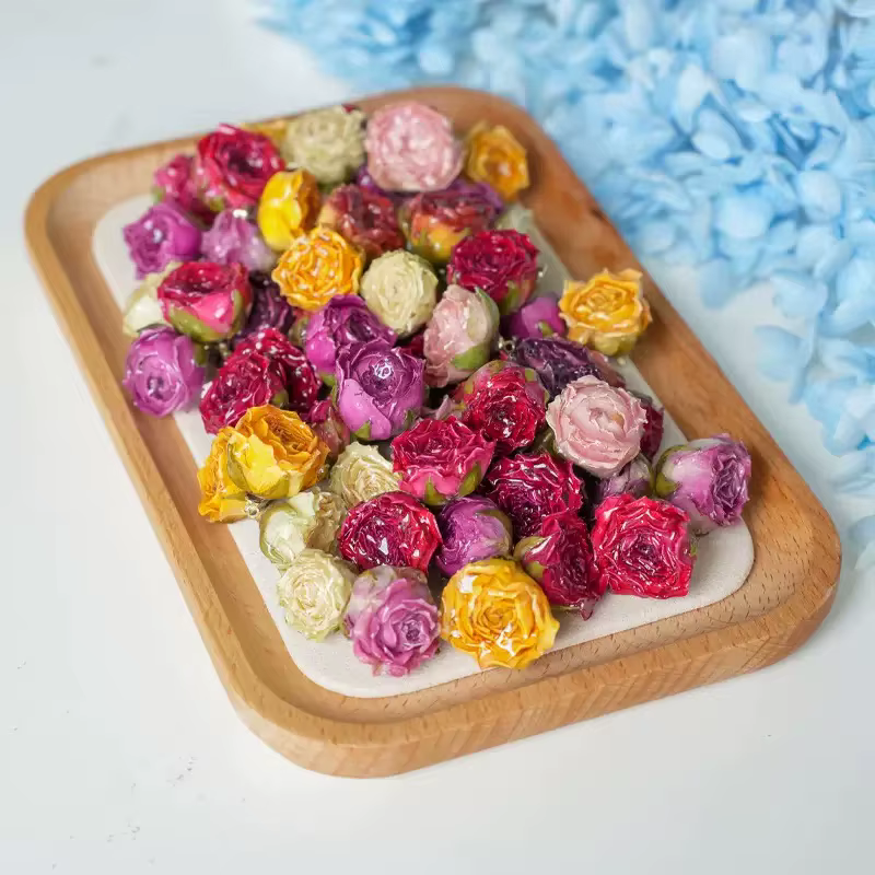 Boucles d'oreilles en époxy rose, accessoires de fleurs séchées, fleurs semi-finies, matériaux de bricolage en résine faits à la main