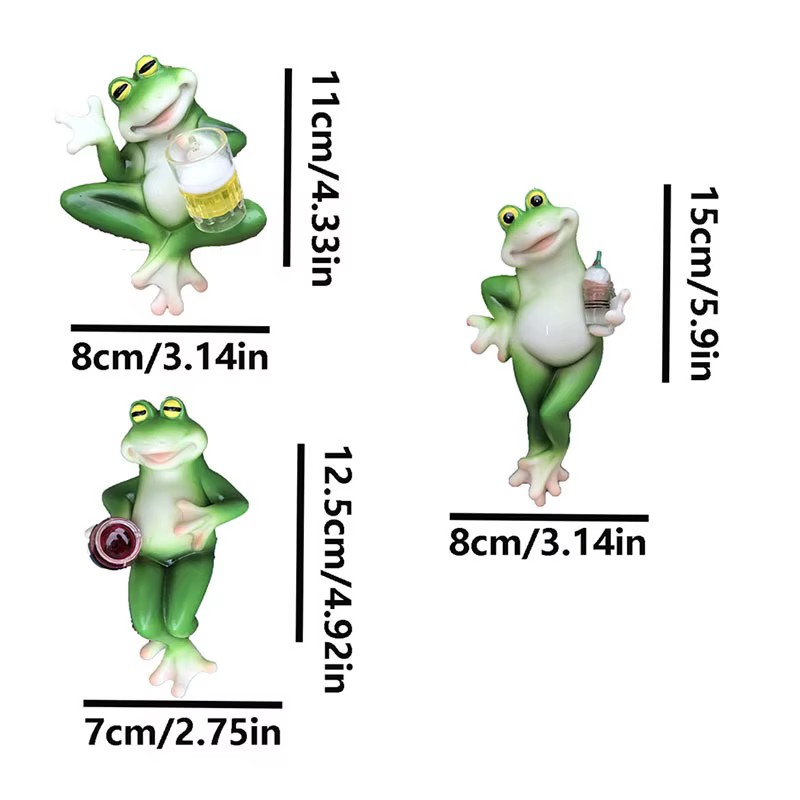 Décoration de jardin en forme de grenouille pour pots