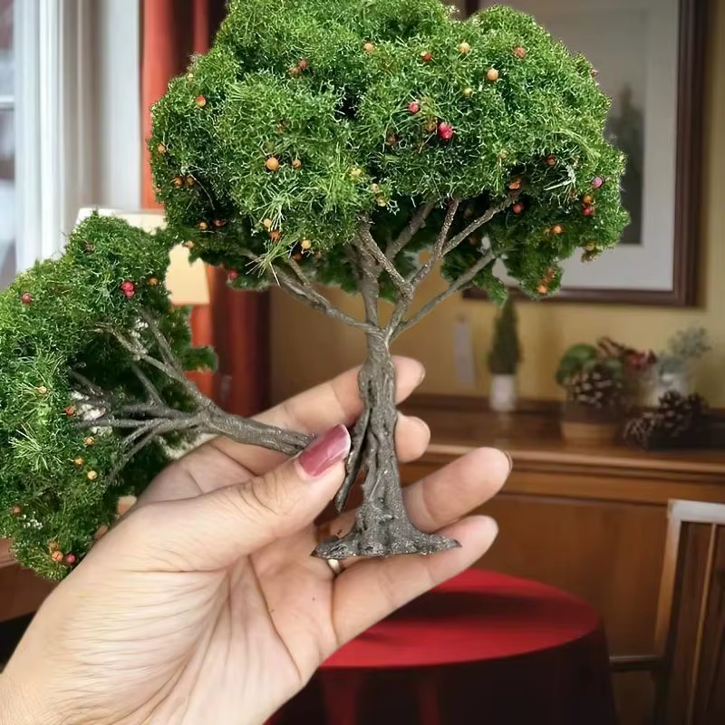 Arbres-fruits miniatures détaillés DIY pour aménagement de modèles