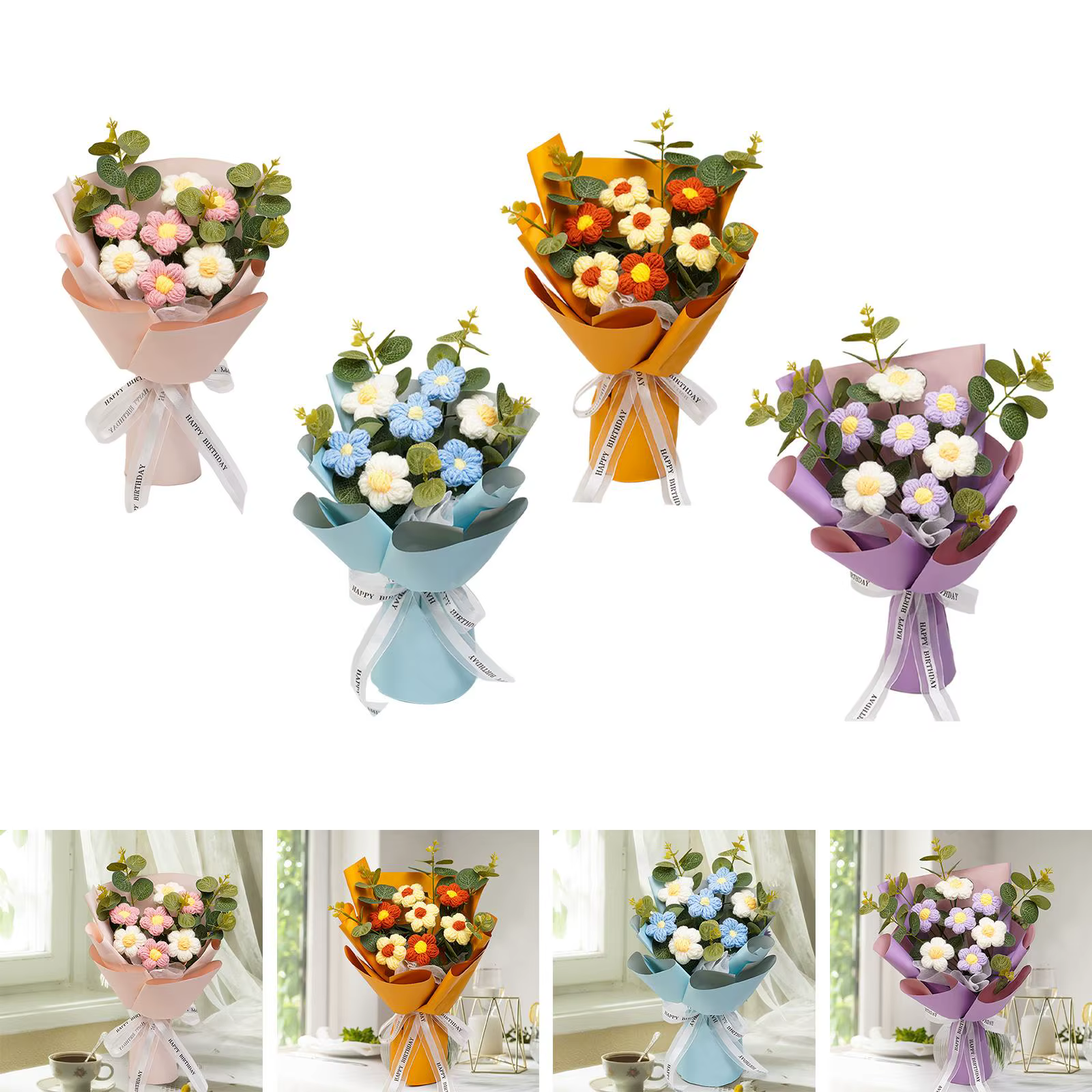 Bouquet de fleurs au Crochet