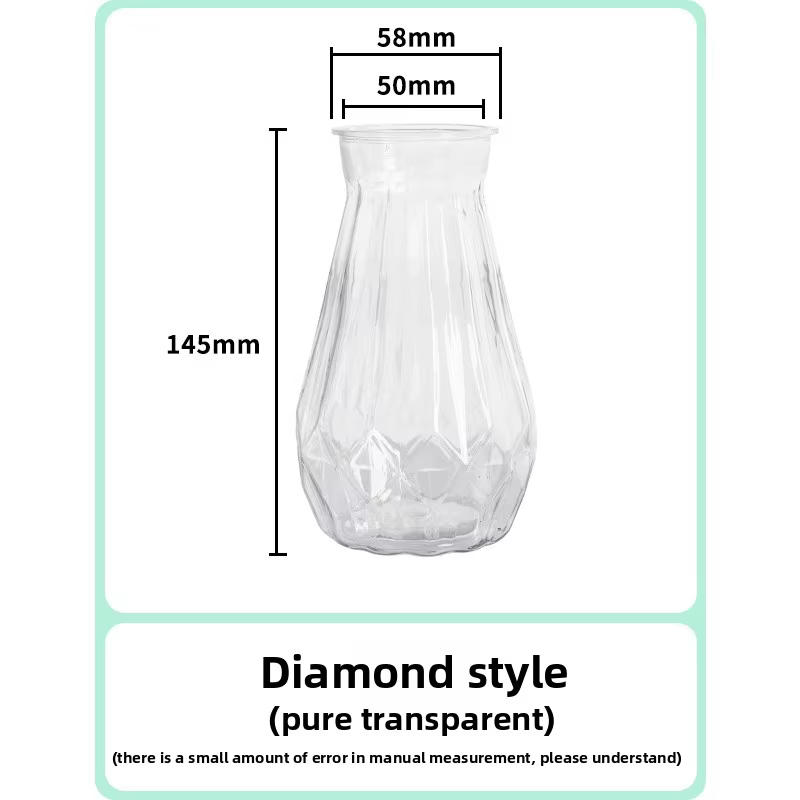 Vase hydroponique en plastique transparent pour plantes vertes