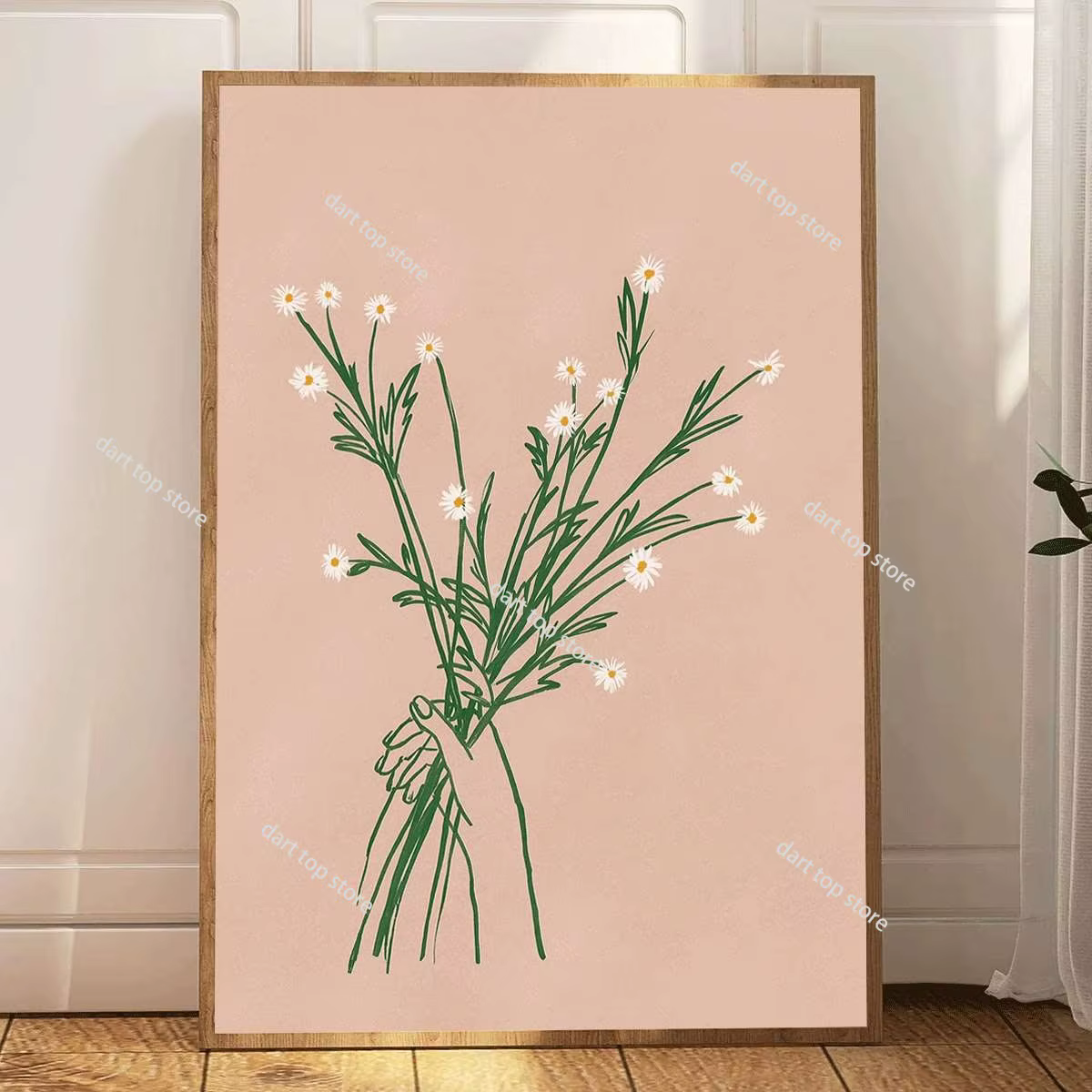 Affiche murale décorative bohème avec impression florale