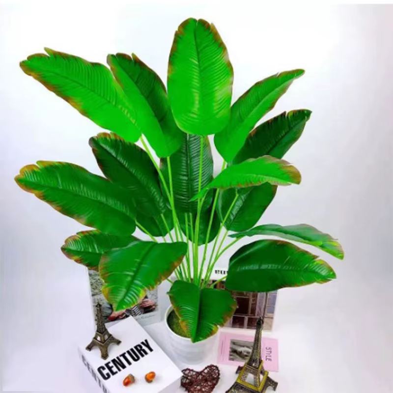 Grand Palmier Tropical Monstera en Plastique