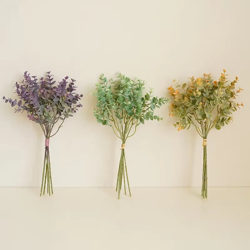 Bouquet de feuilles d'eucalyptus artificielles d'aloès vert