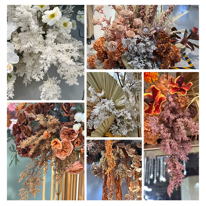 Nouvelle fleur artificielle mariage peinture à l'huile cryptée branches mortes automne rime décoration