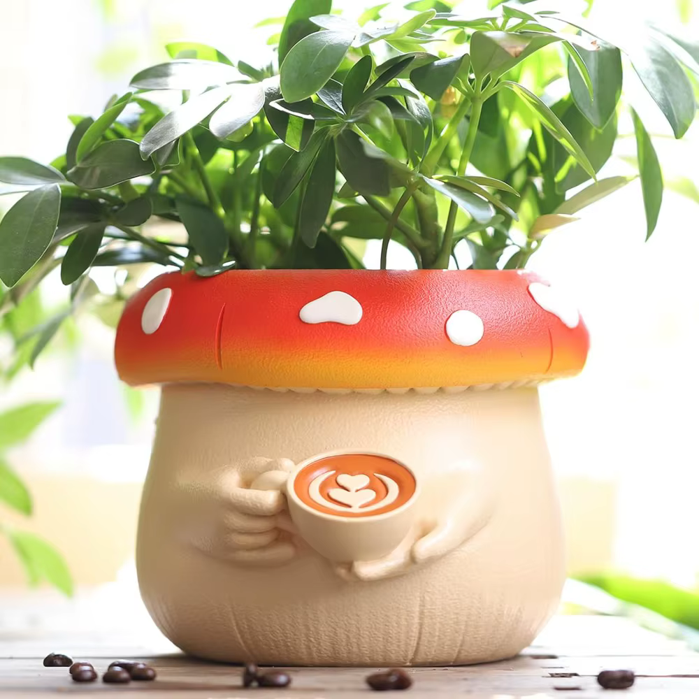 Petit pot de plante décoratif en céramique pour plantes d'intérieur et d'extérieur