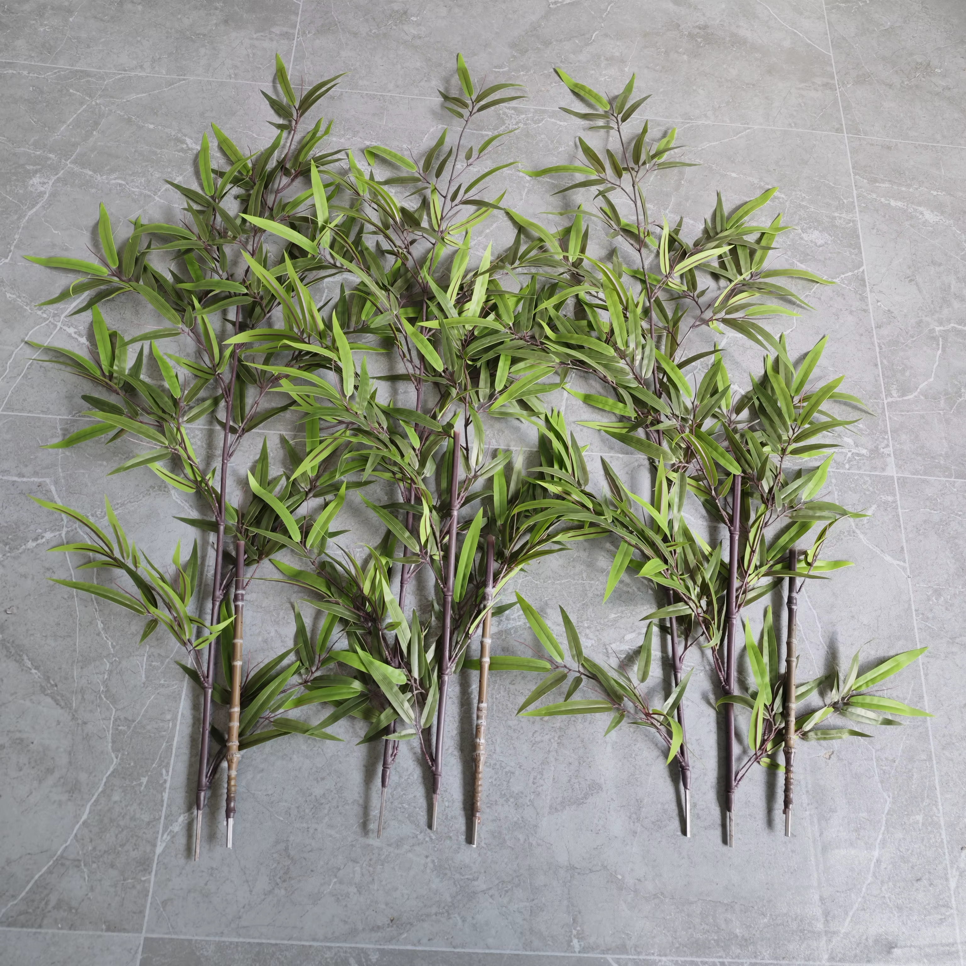 Plante artificielle en bambou de 130-210 cm, arbre artificiel réaliste, résistant aux UV, feuilles de palmier artificielles hautes pour la décoration intérieure de la maison et du bureau