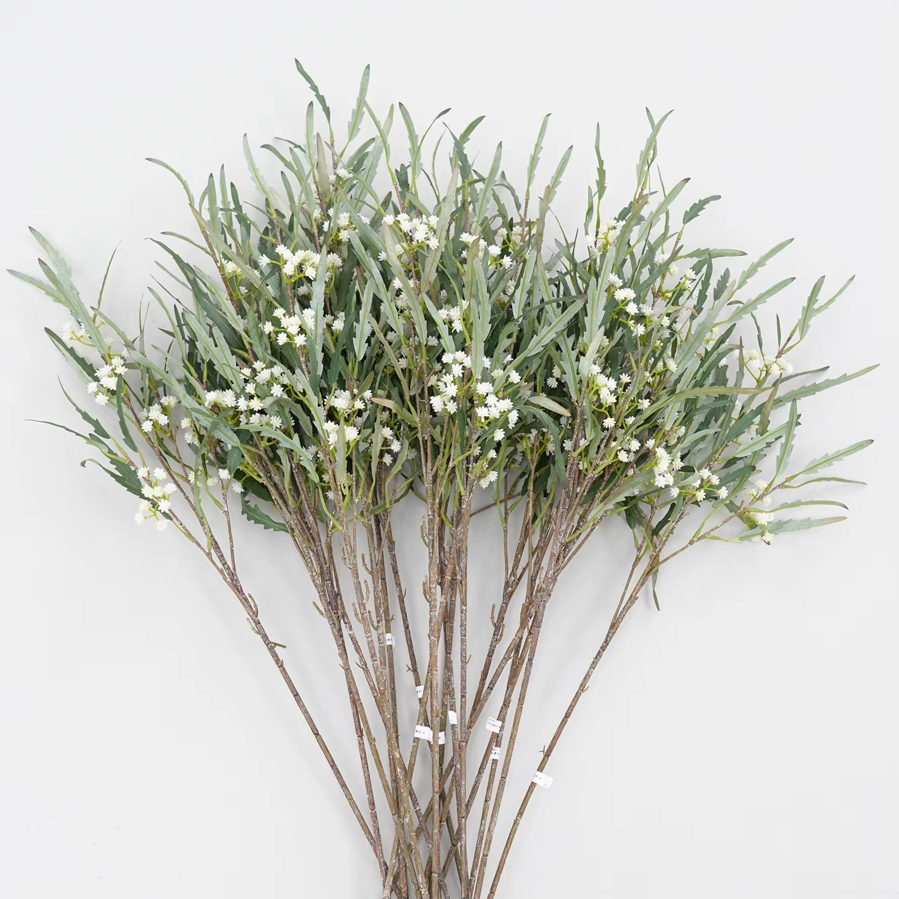 H1998 Branche de fleur artificielle verte de 75 cm pour arrangement floral de mariage