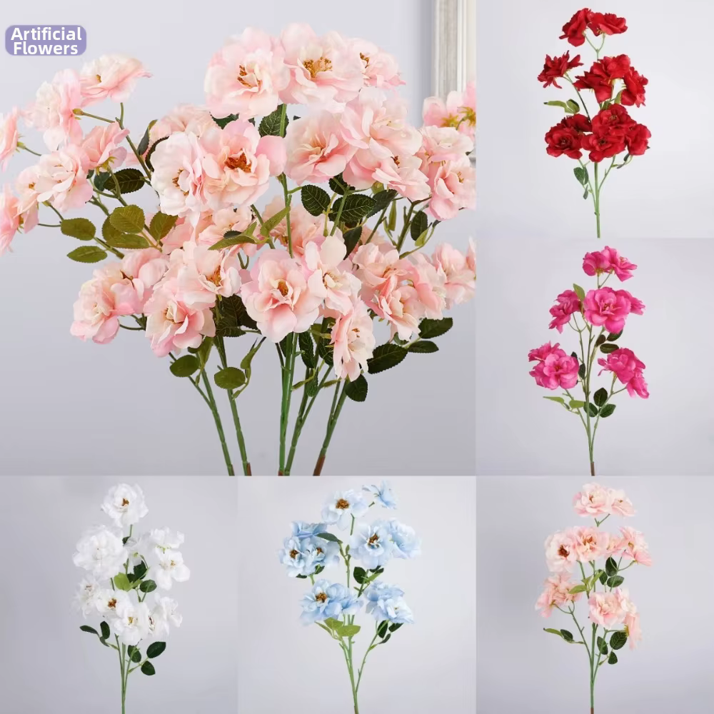 Rose artificielle réaliste au toucher naturel