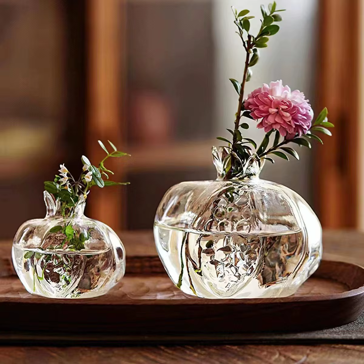 Vase à grenade créatif plante Terrarium hydroponique verre fleur séchée