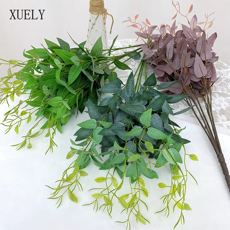 Feuille de plante artificielle en soie
