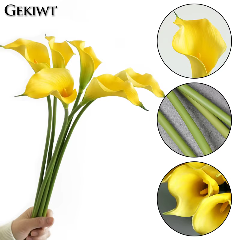 Fleur Artificielle de Lys Calla en PU