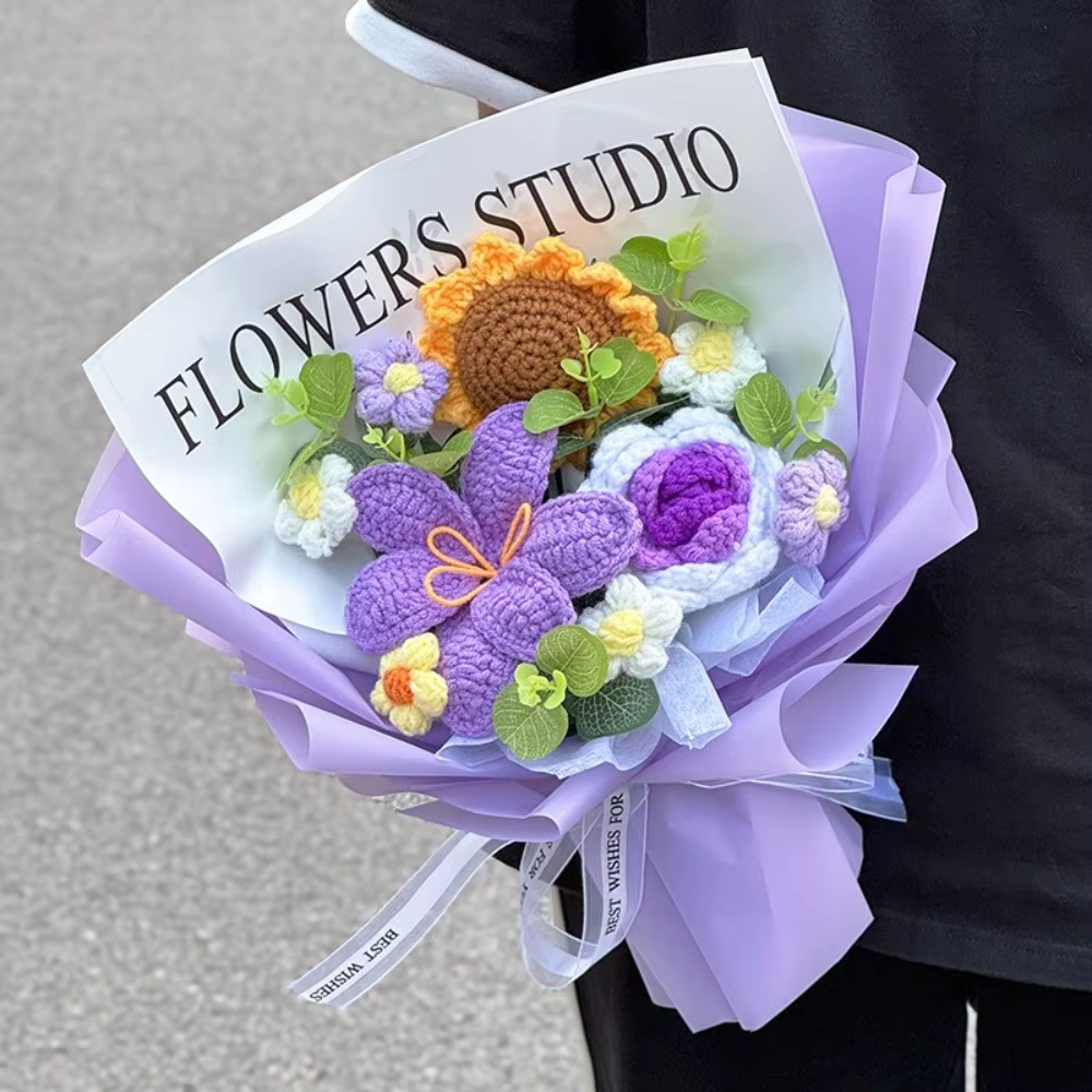 Bouquet de fleurs en coton de qualité