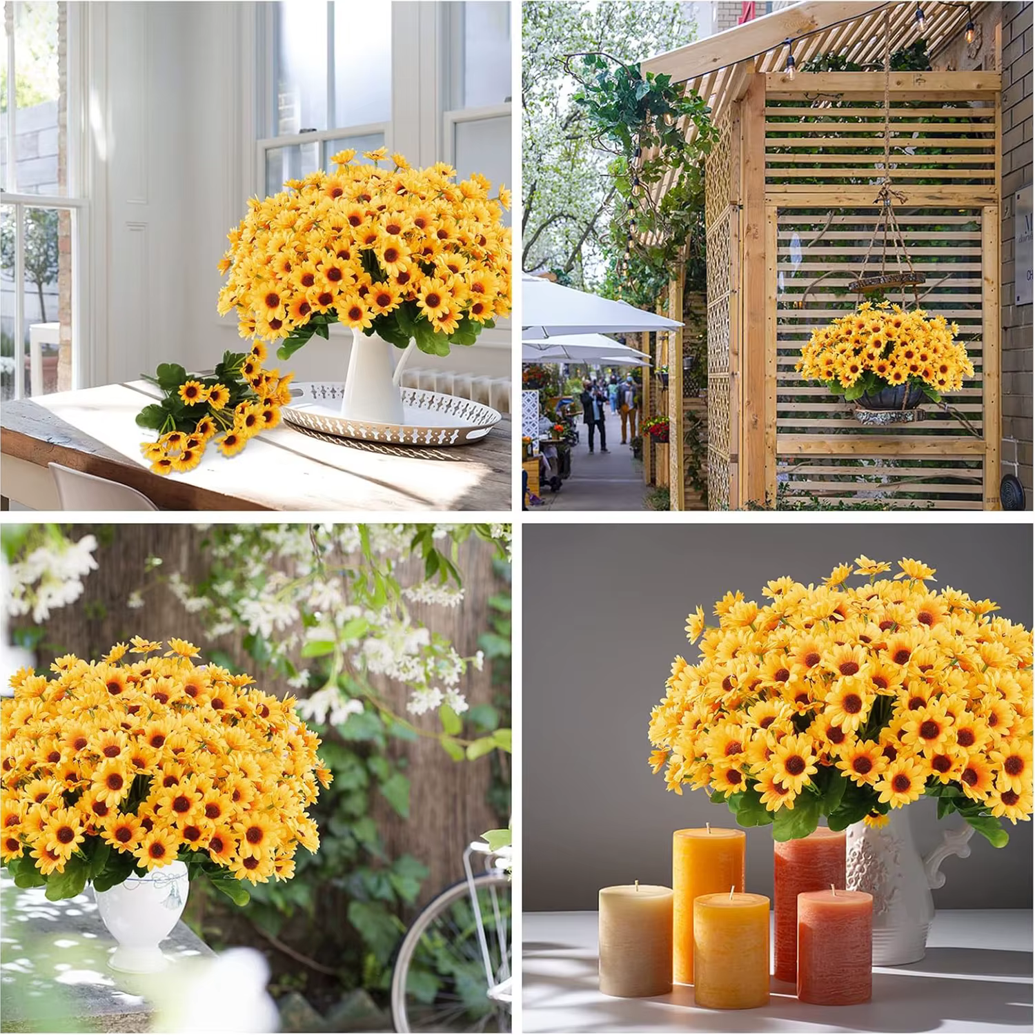 Fleurs artificielles en soie
