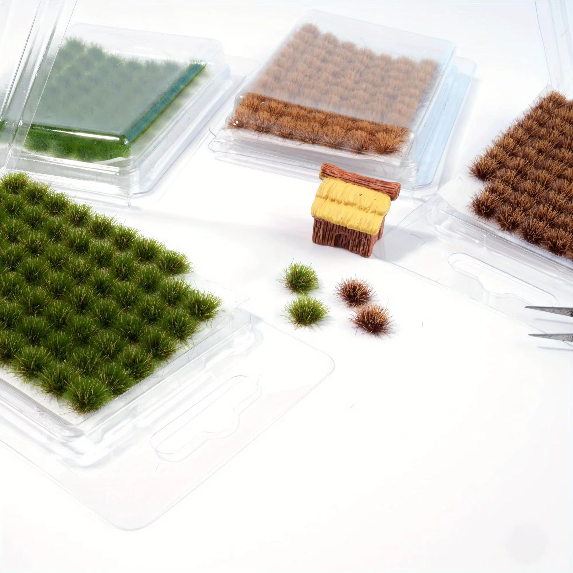 70tufts touffes d'herbe statiques pour décoration de jardin Miniature