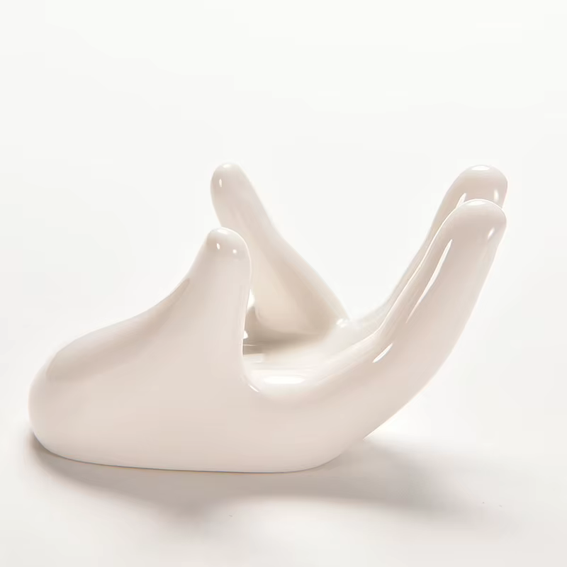 Plante à Air en céramique et porcelaine blanche