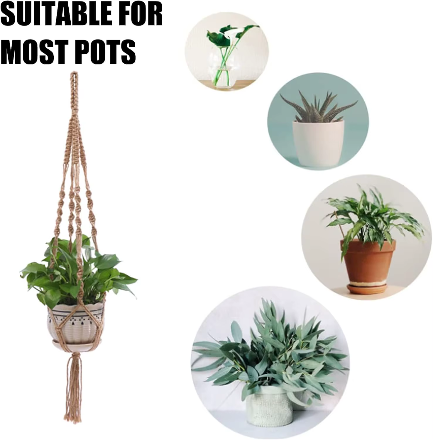 Panier suspendu décoratif pour plantes