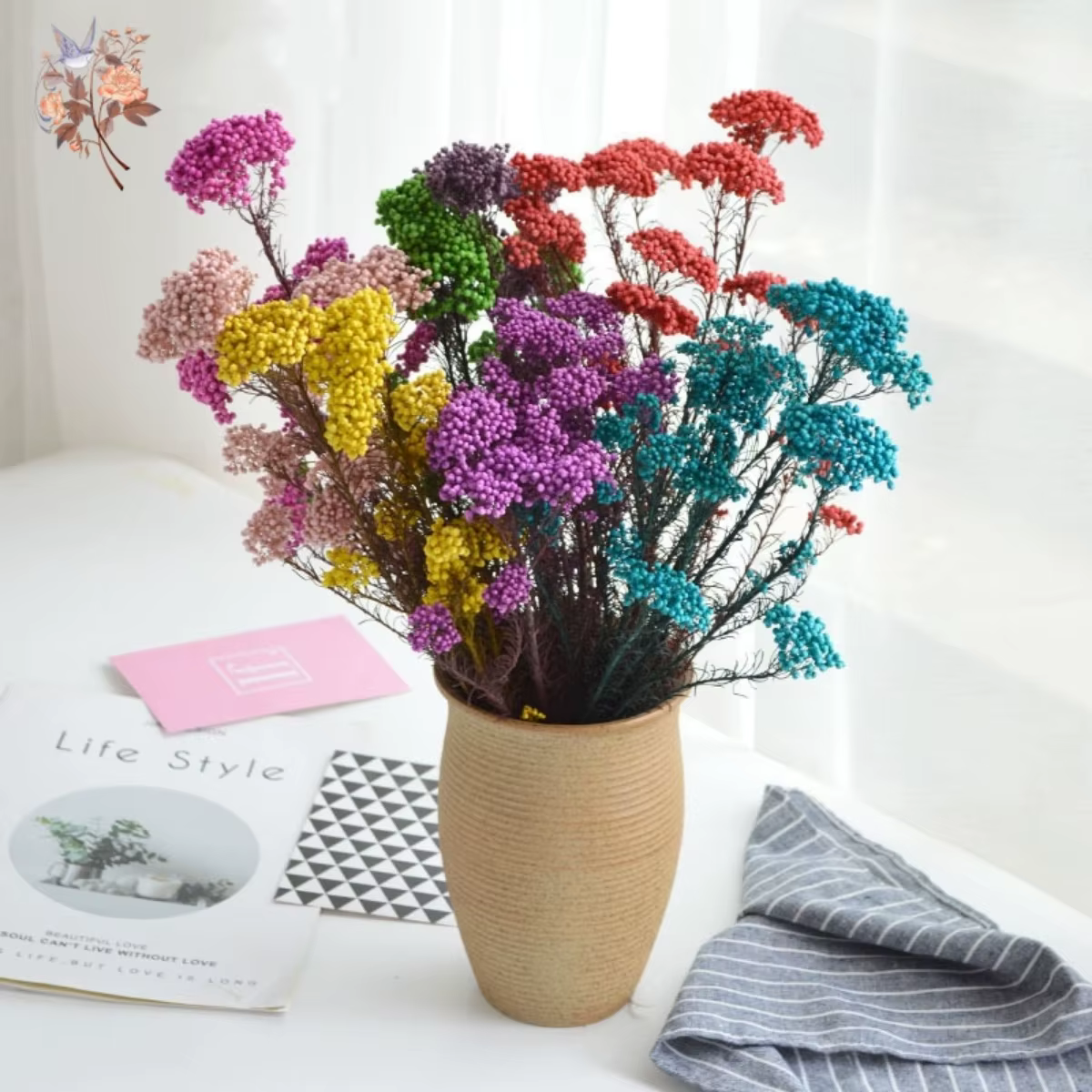 Bouquet de fleurs de Millet séchées naturelles