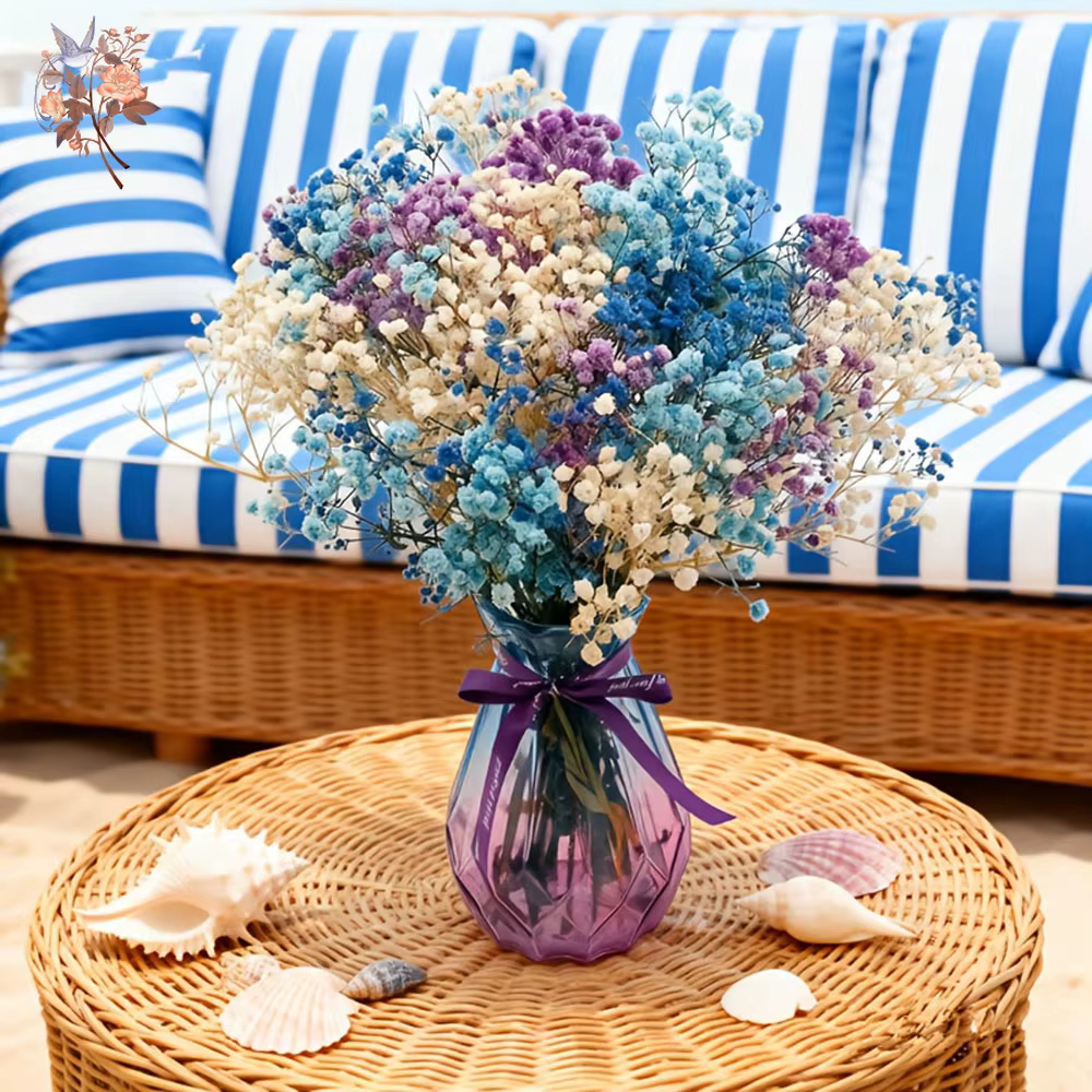 Bouquet de fleurs séchées naturelles colorées pour bébé