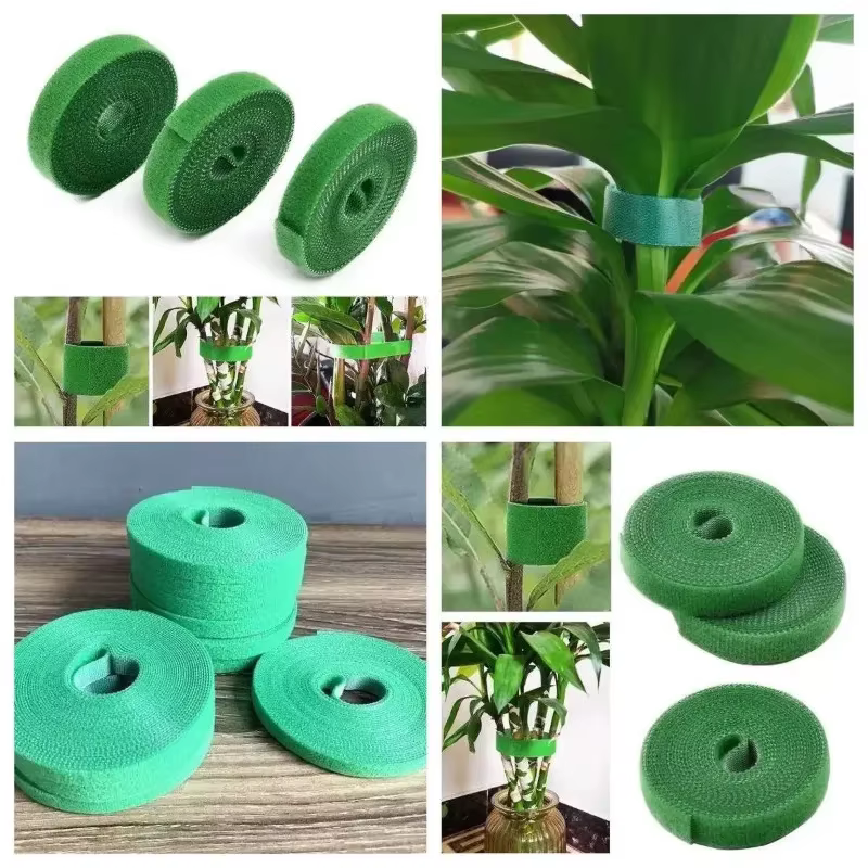 Attache pour plantes auto-adhésive réglable