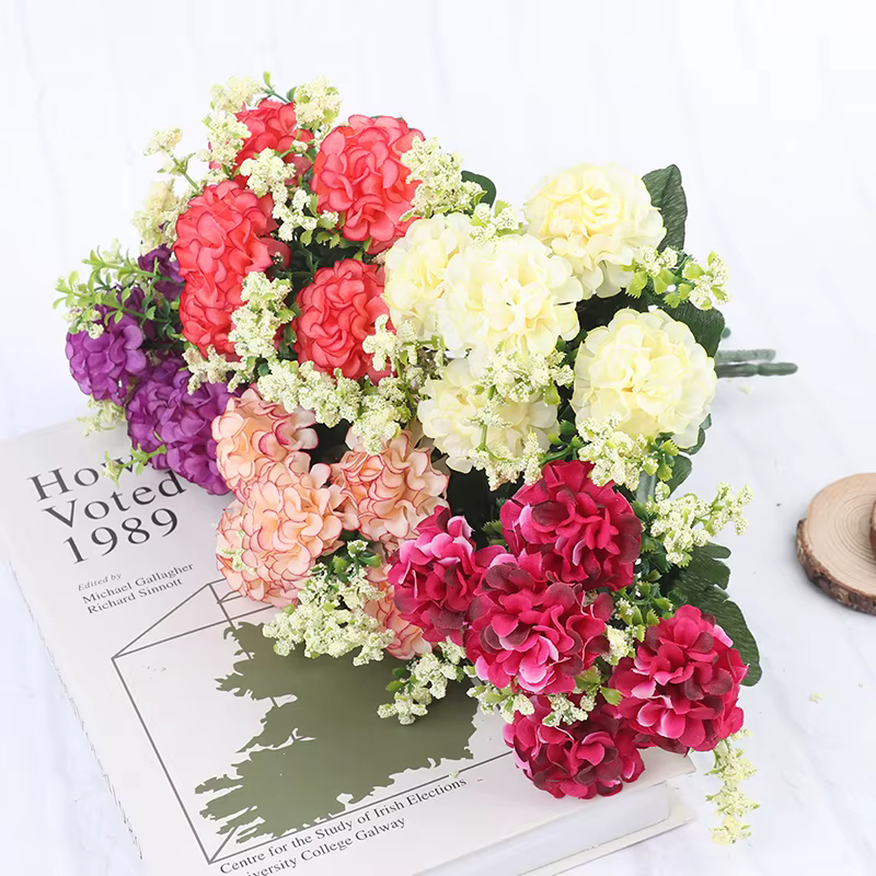 1 Bouquet d'hortensia en soie