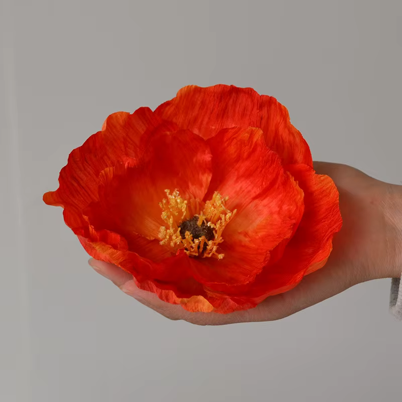 Grande tête de fleur de coquelicot de 14Cm