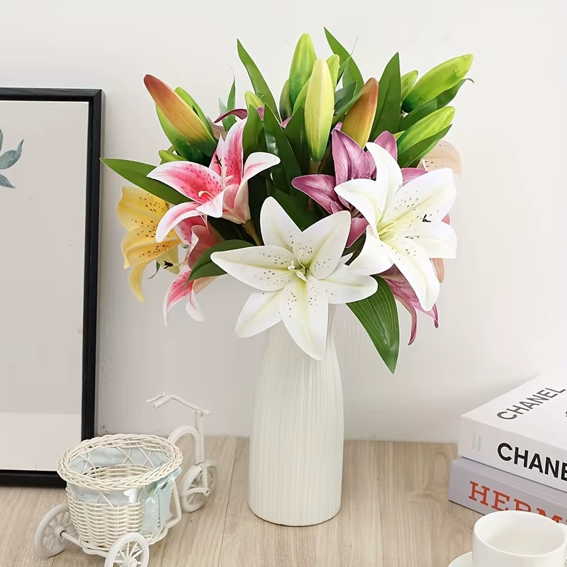 Fleurs artificielles en forme de lys