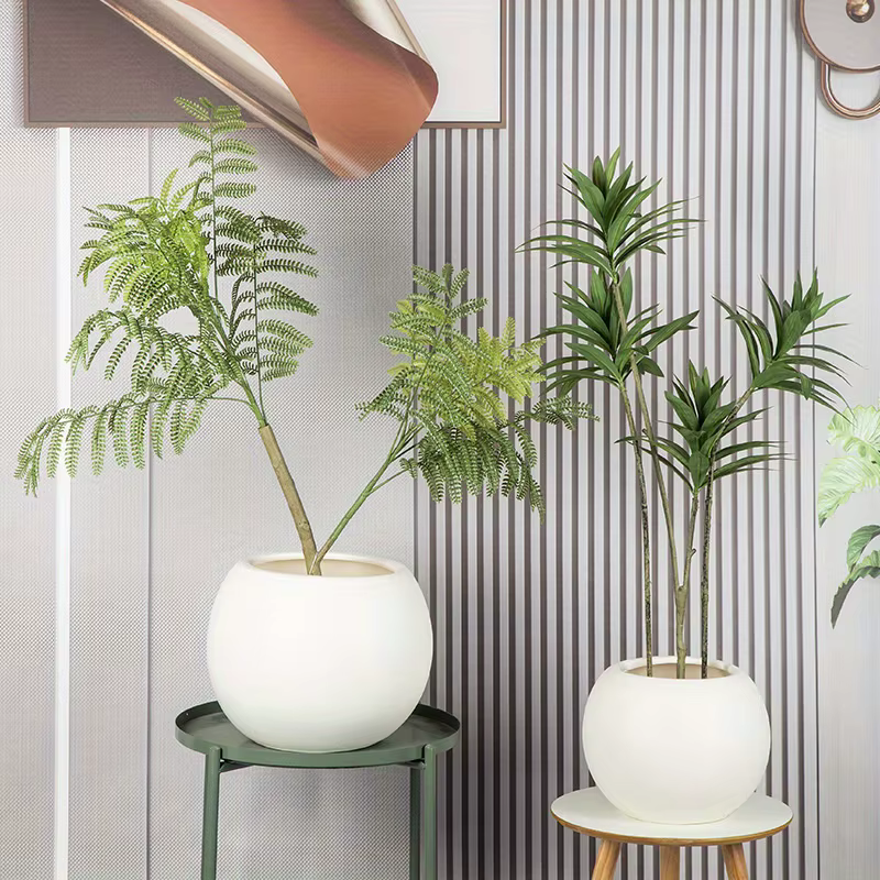 Pots de fleurs ronds pour l'intérieur et l'extérieur